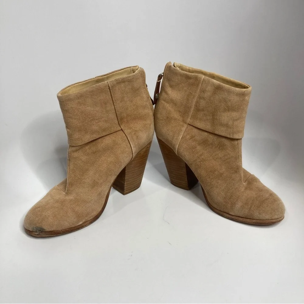 Rag & Bone Newbury Canvas ankle boots‎ camel size 9.5